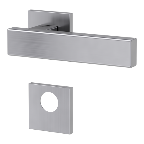 Griffwerk VAYA 200 CUBICO fast2fix Fast2Fix Rosetten eckig Rundzylinder Edelstahl matt