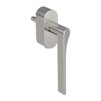 Griffwerk Fenstergriff VAYA 261 LEAF LIGHT Samtgrau L 7x40