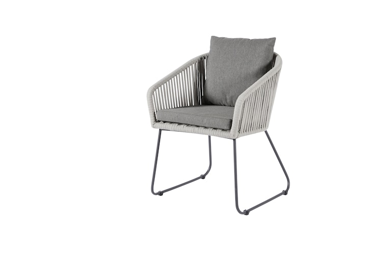 Diamond Garden Stuhl KOS, Edelstahl Dunkelgrau / Rope / Kissen Sunproof (100 % Polypropylen)