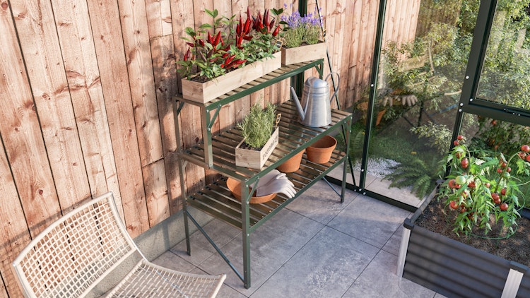 Vitavia Aluminium-Tisch mit 1 oder 2 Ebenen