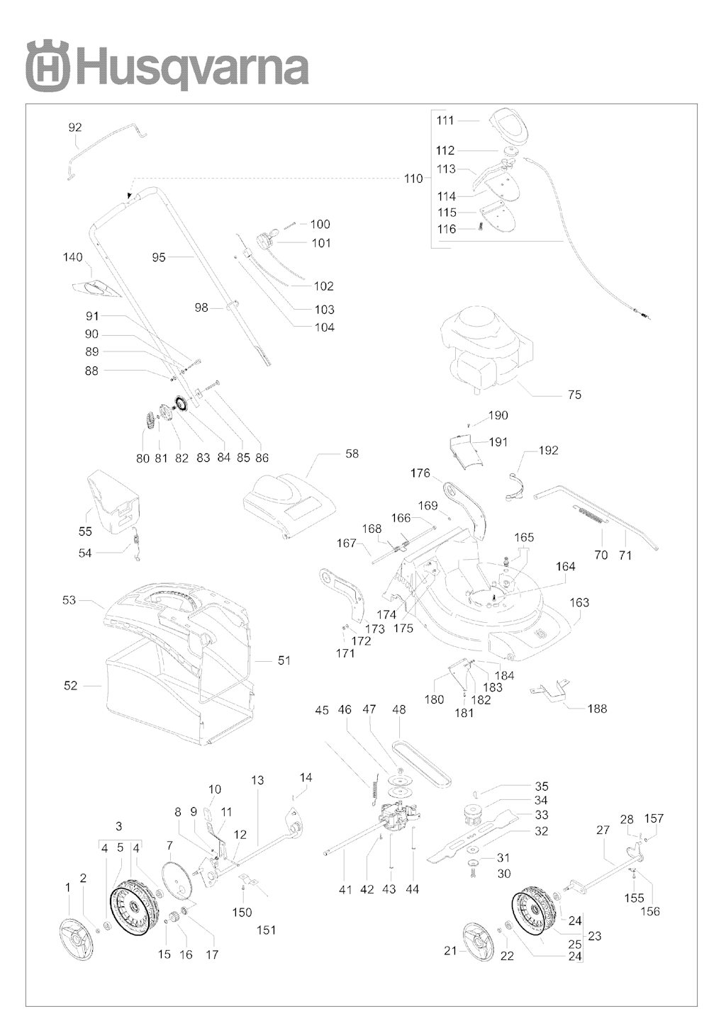 Explosionszeichnung Ersatzteile