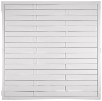 T&J LIGHTLINE Kunststoff Lamellenzaun 180x180 cm, weiß