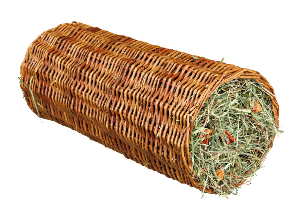 TRIXIE Weidentunnel mit Heu/Karotte, ø 20 × 38 cm, 220 g