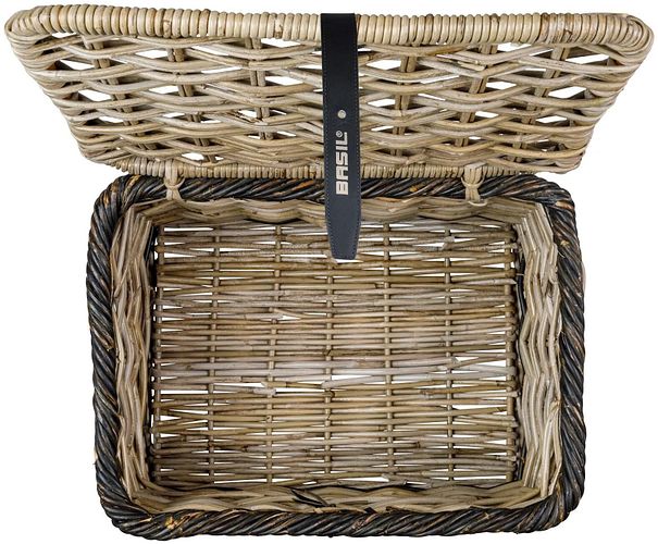 Basil Korb Dijon mit Deckel grau grey black Gr. S