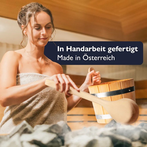 Liebenstein Sauna Eimer mit Kelle aus Lärche/Espe (5L)