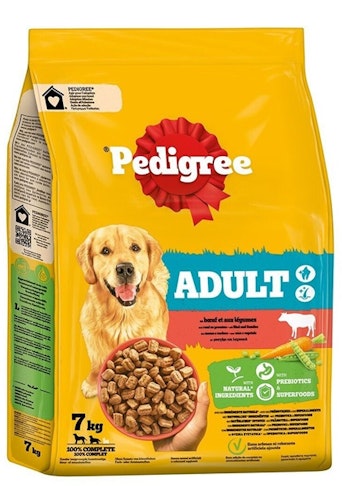 Pedigree 7kg Adult mit Rind+Gemüse