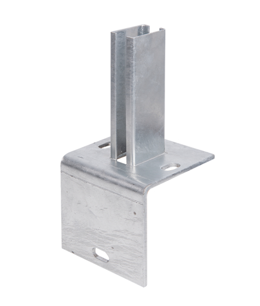 Alberts® Pfostenträger f.Zaunpf.Doppelstab-Gittermatten/L-Steine,anth,z.Aufschr.,120x120 686116