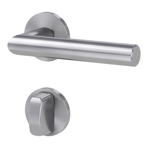 Griffwerk VAYA 128 LUCIA fast2fix Fast2Fix GK3 Rosetten rund WC rot/weiß Edelstahl matt