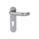 Vorschaubild Griffwerk ALESSIA PROFESSIONAL Schraubtechnik FS Panik -Edelstahl matt  Kurzschild-Garnitur geteilter Vierkant 9mm -Schraubt. -PZ -TS 38-50mm