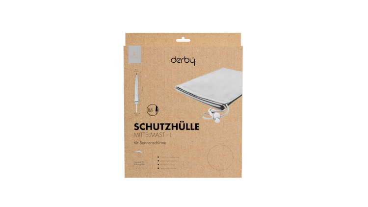 Derby Schutzhülle Mittelmast L, 100 % Polyester Hellgrau