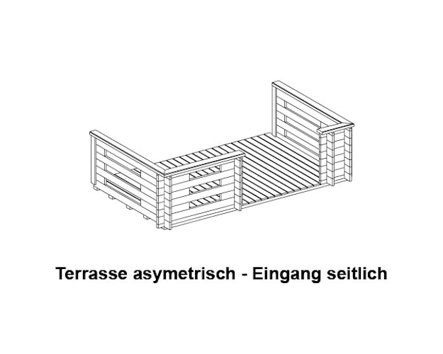 Wolff Finnhaus Terrassen zum nachträglichen Anbau (Terrasse 28.2 symmetrisch: 360 x 200 cm - 28 mm)