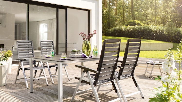 Kettler Multipositionssessel WAVE, Aluminium Silber / Kunststoff Anthrazit