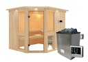 Vorschaubild Karibu Amelia 3 - Sauna mit Eckeinstieg 68 mm inkl. gratis 9 kW Bio-Saunaofen im Wert von 879,99 €