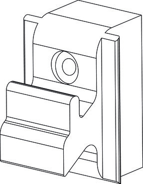 OSMO ALU-CLADDING Befestigungsclip VE100 Schwarz
