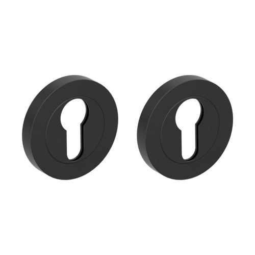 Griffwerk Rosettenpaar rund GK4 -Graphitschwarz Schraubtechnik -PZ