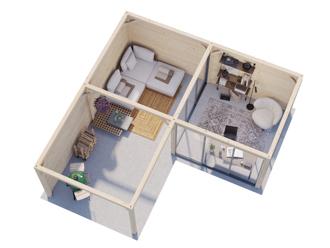 Palmako Pavillon Bianca 24,9 m² Set 212 Slide - 28 mm