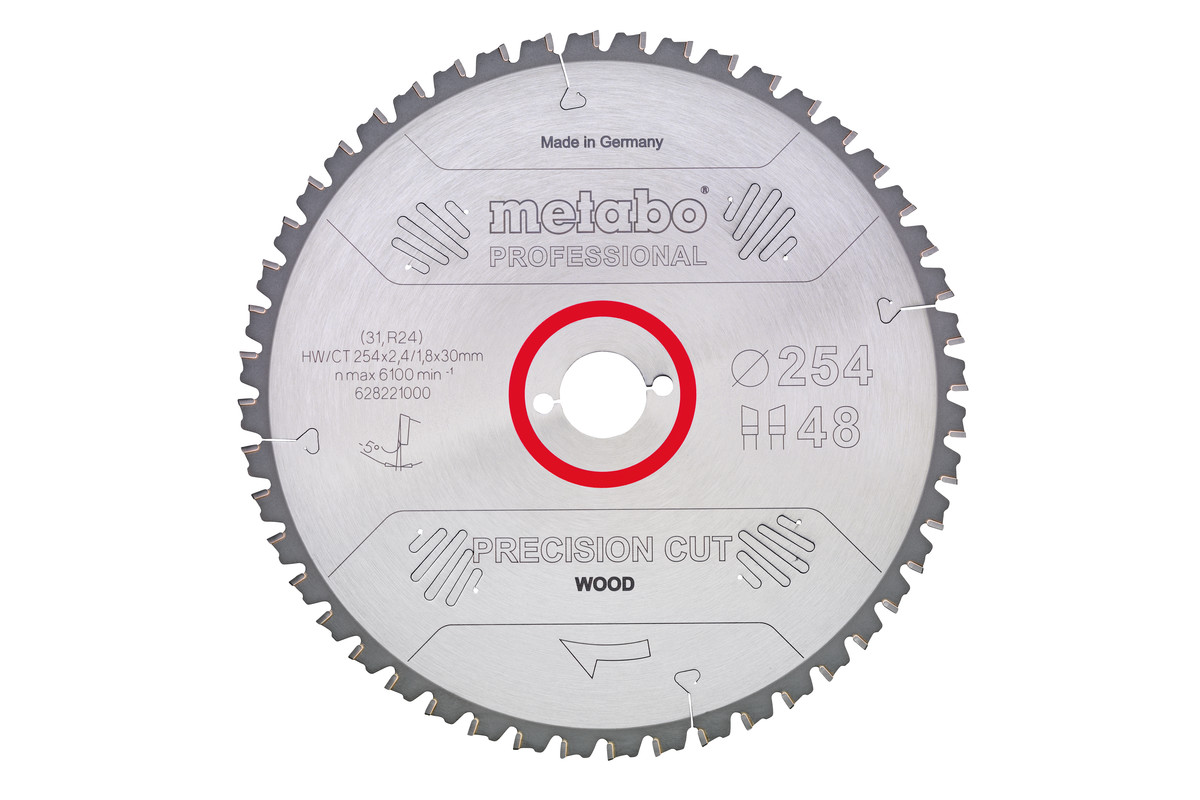 Metabo Sägeblatt "precision cut wood - professional"250x2,8/1,8x30Z34 WZ 15°