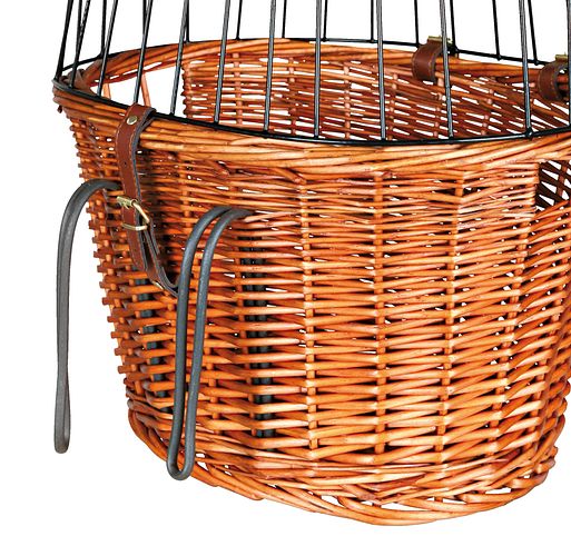 TRIXIE Front-Fahrradkorb, 44 × 48 × 33 cm, natur
