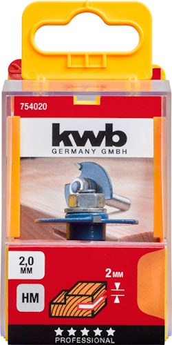 kwb Sch-Nutfräser HM 2 mm SB-Box 754020