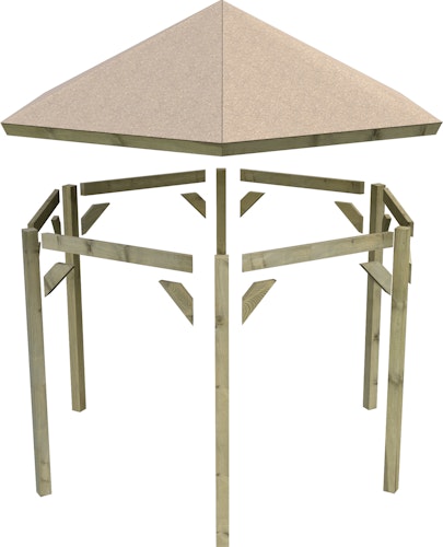 Karibu 6-Eck Pavillon Lissabon kesseldruckimprägniert