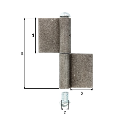 Alberts® Konstruktionsband Typ KO4,zweit.,z.Anschweißen,Höhe 160mm,⌀16mm