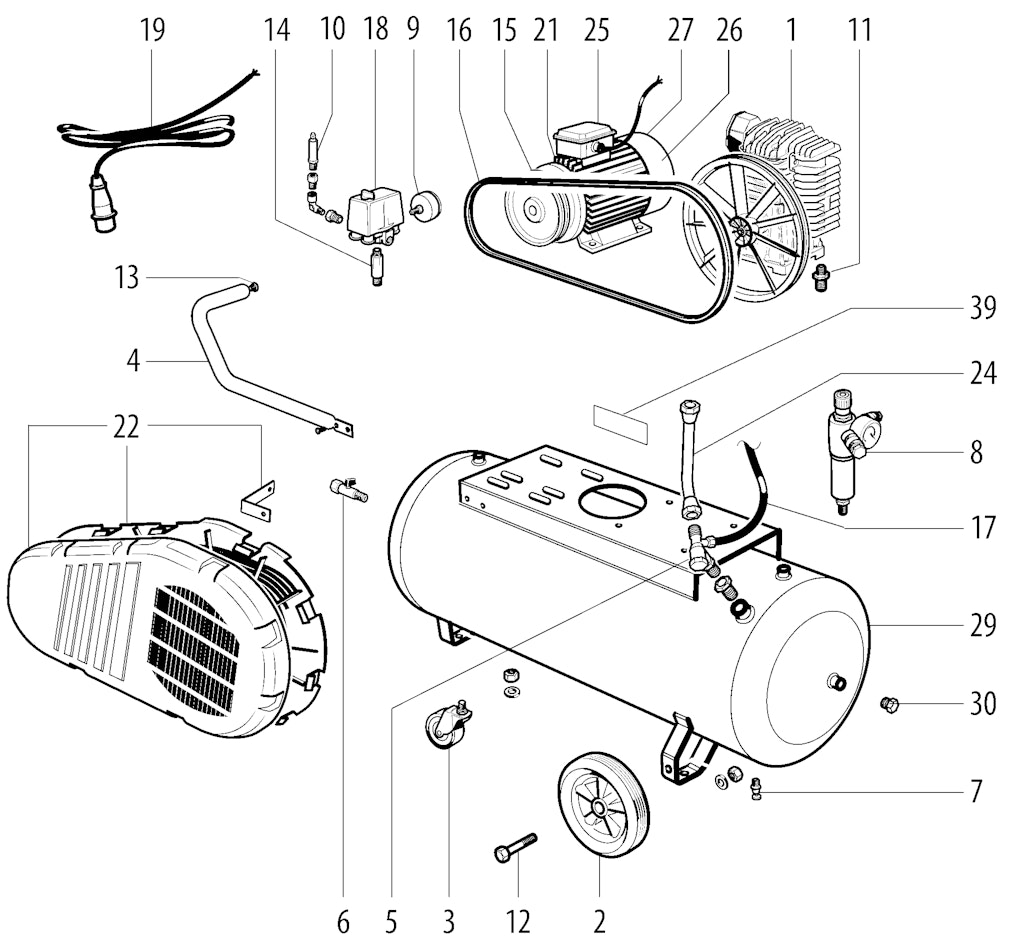 Explosionszeichnung Ersatzteile