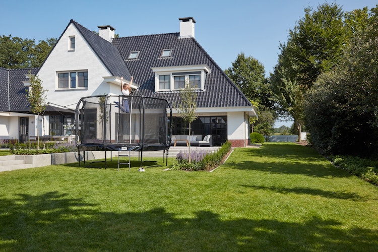 Salta Trampolin First Class Ø 487 cm mit Sicherheitsnetz und Leiter