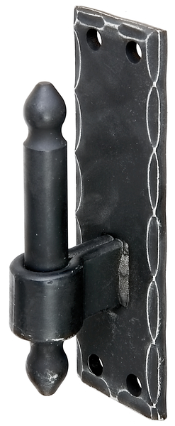 Alberts® Kloben ⌀16mm auf Platte 150x45mm Abstand 25mm Randgehämmert schwarz