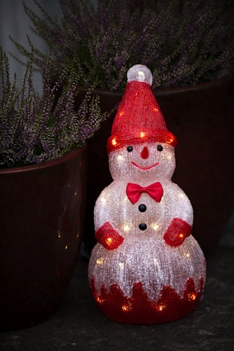 Konstsmide Weihnachtsbeleuchtung LED Acryl Schneemann warmweiß