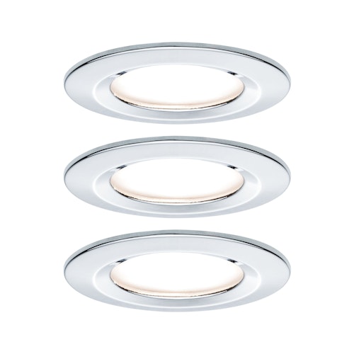 Paulmann Einbauleuchte Nova Coin 3er LED 3x6,5W chrom rund starr
