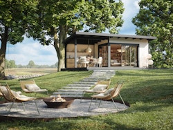 Palmako Gartenhaus Andrea 11,2 +7,9 m² mit Schiebetür - 44 mm