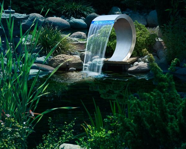 Ubbink Silber Wasserfall "Mamba Led" Edelstahl von Baur - Bild 3