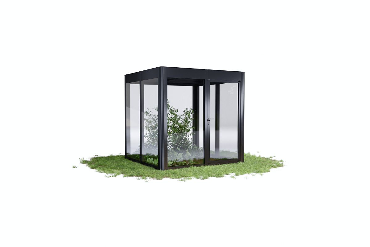 SunElements Design Gewächshaus SunCasa Infinity mit Photovoltaikdach 2.2 anthrazit-metallic, Wand/Dach: 6mm Acrylglas klar