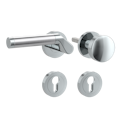 Vorschaubild Griffwerk CORINNA Schraubtechnik GK4 -Chrom/Edelstahl Rosettengarnitur -Schraubt. -Knopf R2 -WL -TS 40-45mm