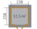 Vorschaubild Weka 28 mm Gartenhaus 177 4-Eck