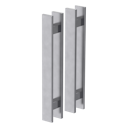 Vorschaubild GRIFFWERK Griffstangenpaar PURE SENSA Klebetechnik 57.8x350x40mm Edelstahl-Optik matt