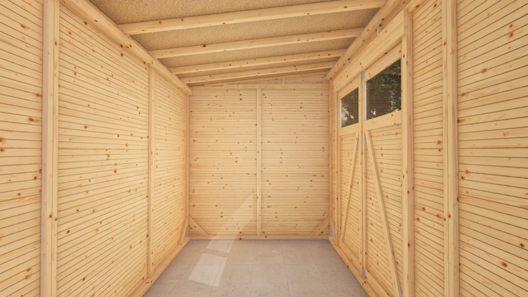 Bertilo Gerätehaus Pent Modern 4 - 18 mm