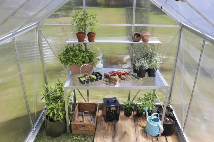 Vitavia Aluminium-Tisch mit Hohlkammerplatten - 1 Ebene