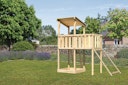 Vorschaubild Akubi Kinderspielturm Anna mit Pultdach inkl. Anbauplattform und Netzrampe