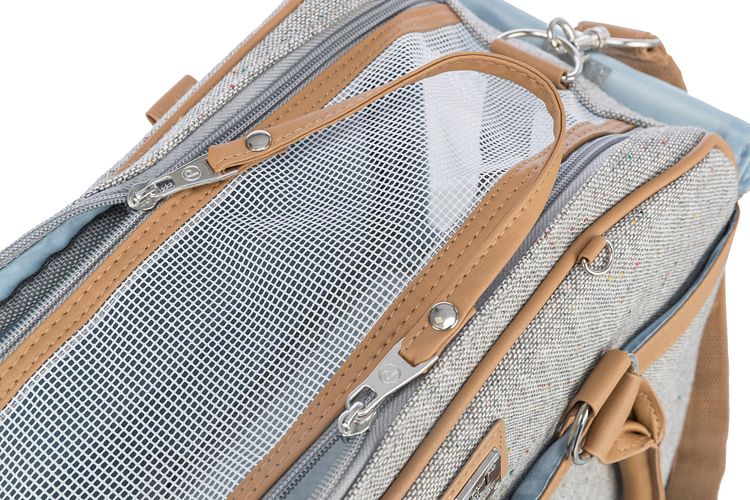 TRIXIE Tasche Helen, 19 × 28 × 40 cm, grau/hellbraun