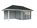 Vorschaubild Palmako Pavillon Bianca 16,6 m² Set 505 Slide Plus mit Isolierglas-Schiebetüren