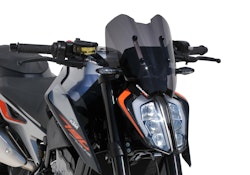 ERMAX Naked-Bike-Scheibe Sport Acrylic durchsichtig Schwarz getönt für KTM 790 Duke; 890 Duke; 890 Duke GP; 890 Duke R