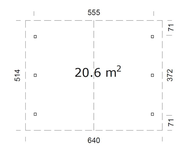 Palmako Carport Robert 20,6 m²