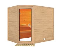 Karibu Sauna Tanami-Ohne Ofen-Ohne Dachkranz inkl. gratis Zubehörpaket im Wert von 126,96€