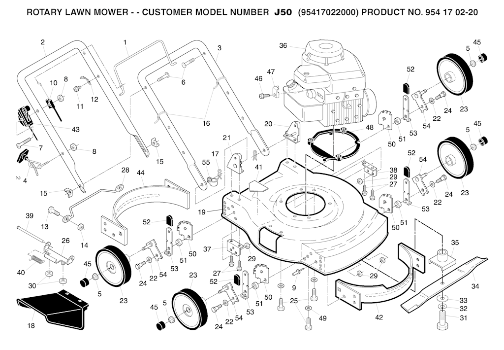 Explosionszeichnung Ersatzteile