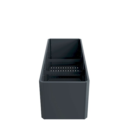 Premium Hochbeet aus Stahl anthrazit 200 x 80 x 75 cm