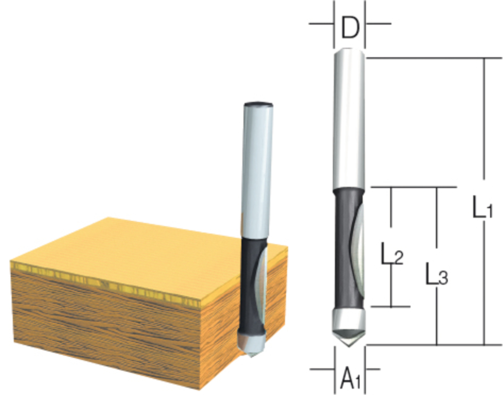 Makita Fräser Bündig 6mm D-09335