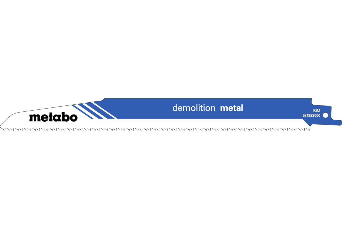 Metabo 5 Säbelsägeblätter "demolition metal" 225 x 1,6 mmBiM2,5+3,2 mm/ 8+10 TPI