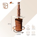 Vorschaubild Badeko Stehtischofen in Edelrostoptik