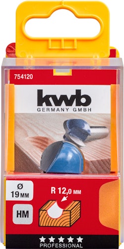 kwb Hohlkehlfräser HM 19 mm SB-Box 754120